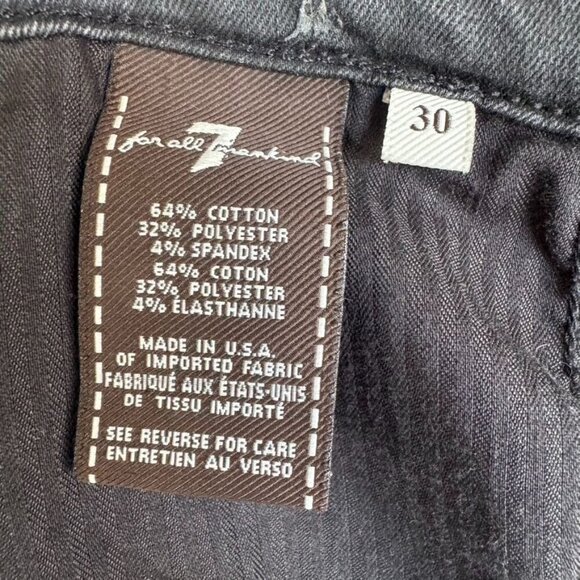 VIntage 7 For All Mankind The Trouser Dark Grey Stretch Low Rise Wide Leg Jeans - Picture 14 of 15